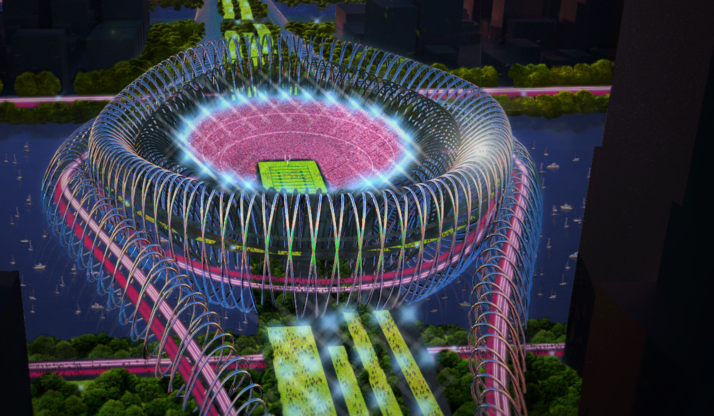 The Stadium: Illustration by Future Cities Lab